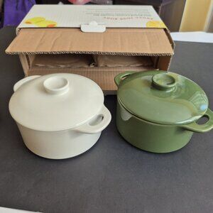 Mini Round Ceramic Cocotte Set